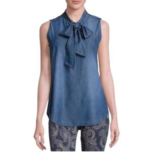 Kenneth Cole Reaction Denim Color Blouse